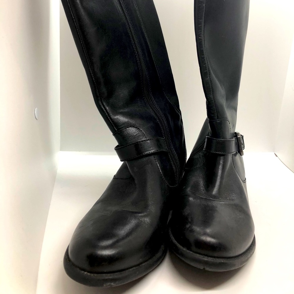 NWOT Clark’s Plaza Pilot BLK Leather Riding Boots